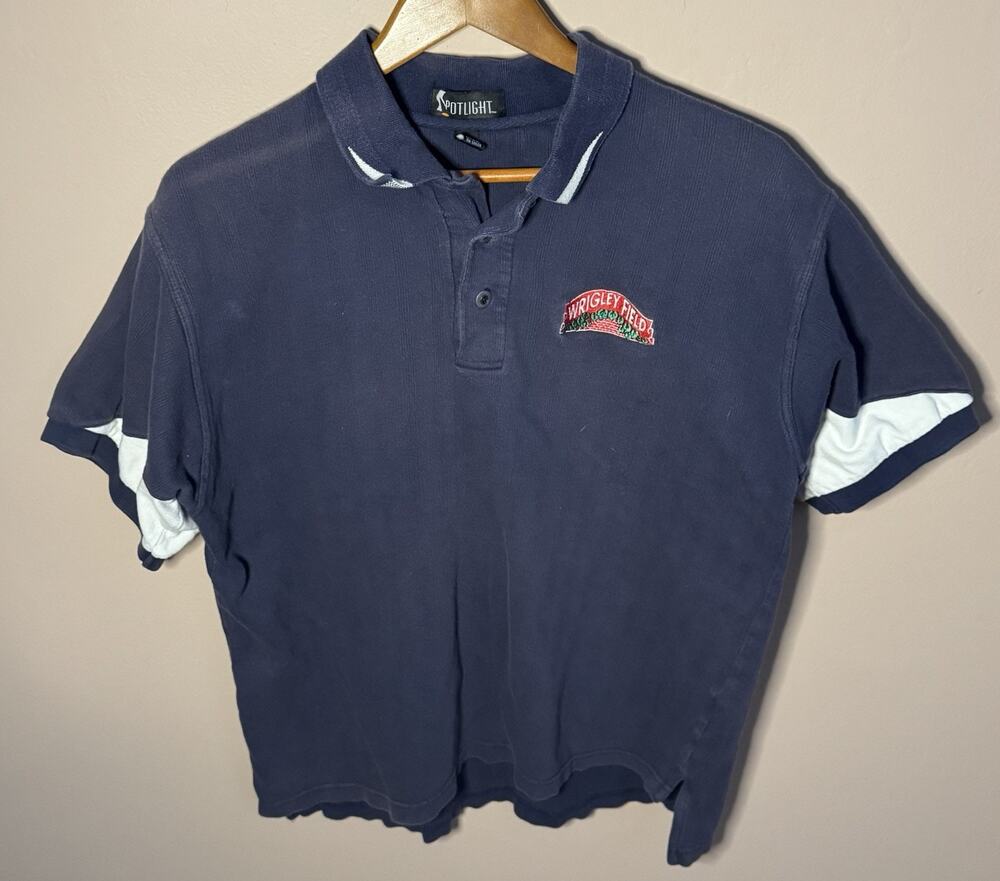 Spotlight Wrigley Field Chiago Cubs 90's Blue Polo M
